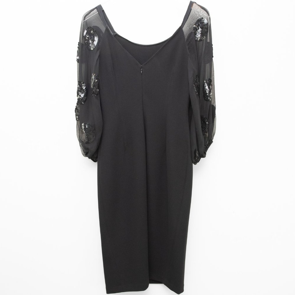 Sachin & Babi Charlotte Dress Embellished Sequins Evening Midi Black Size 2 - Picture 2 of 8